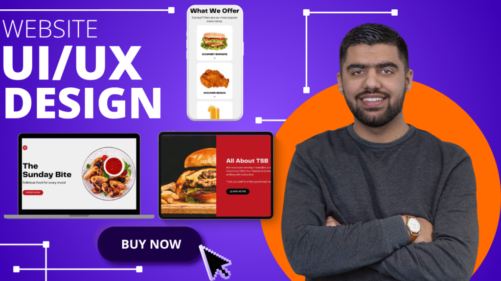 Website design visual featuring Wersin Aziz with bold typography, representing freelance creative services and professional web solutions.
