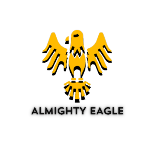 Almighty Eagle Golden eagle logo symbolizing elite authority, digital clarity, and strategic elevation — the official emblem of Almighty Eagle.