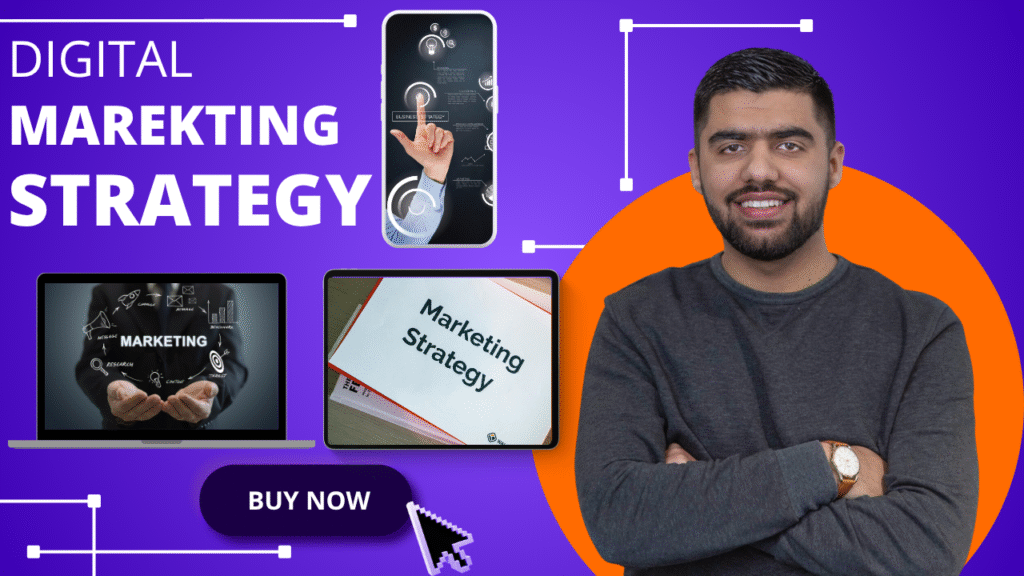 Wersin Aziz presenting a digital marketing strategy layout on screen, representing his structured marketing consulting service for entrepreneurs and business builders.
