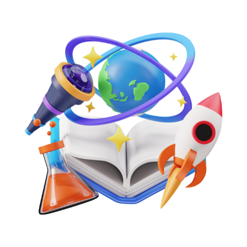 An icon showing books, a globe, and digital tools — representing LIBERTY, the knowledge hub of Wersin Aziz for books, frameworks, and reading tools.