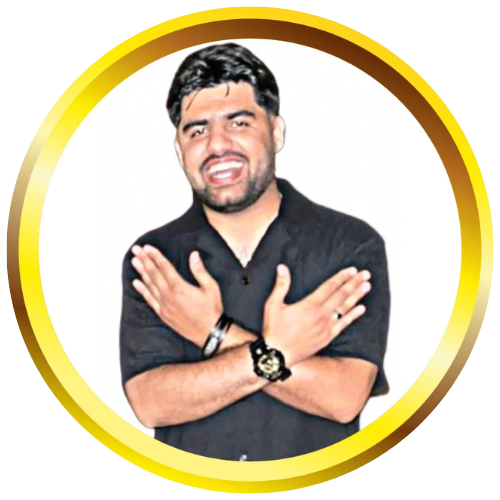 Wersin Aziz profile visual with bold quote and red CTA button “Let’s Build Together”