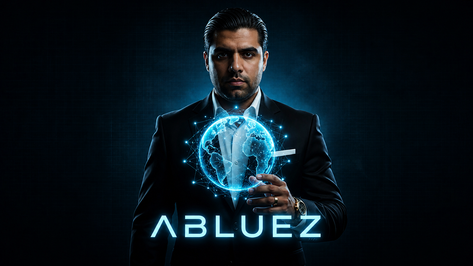Cinematic blog visual of Wersin Aziz holding a digital globe representing knowledge, systems, and strategic thinking in WA Blog